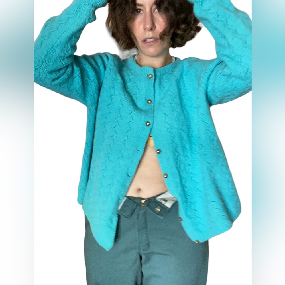handmade knit vintage 60s cardigan
